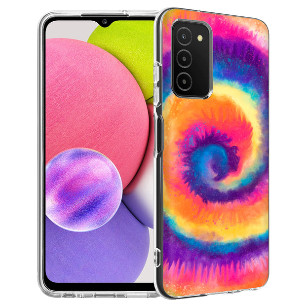 Tie Dye Circle Print Slim Cover For Samsung Galaxy A (A42, A35, A25, A15, A11, A03S), Print in USA