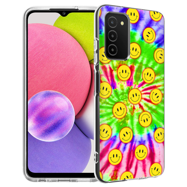 Tie Dye Smile Print Slim Cover For Samsung Galaxy A (A42, A35, A25, A15, A11, A03S), Print in USA