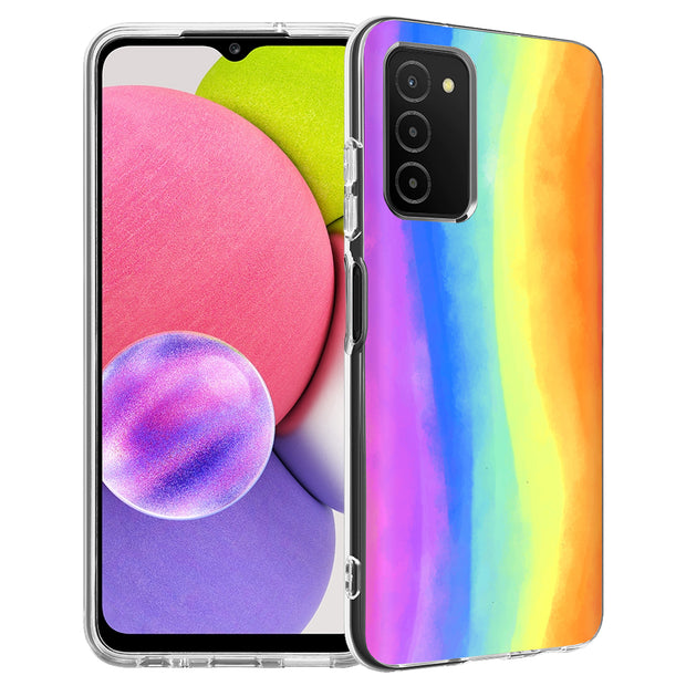 Pastel Rainbow Print Slim Cover For Samsung Galaxy A (A42, A35, A25, A15, A11, A03S), Print in USA