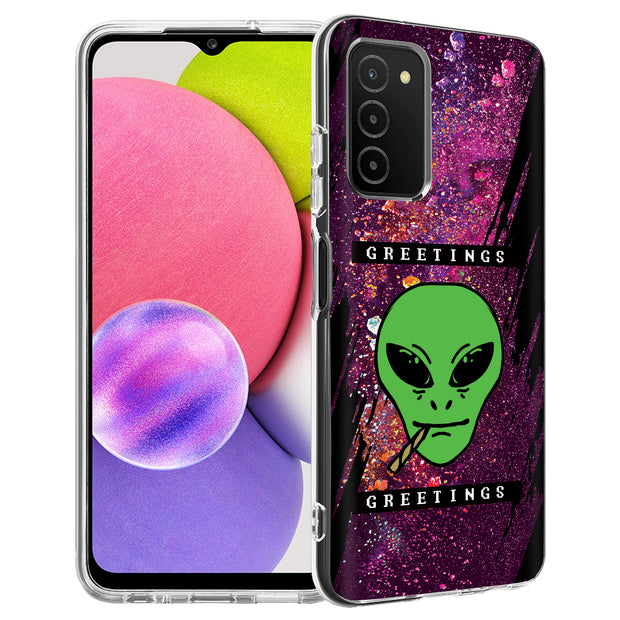 Alien Weed Print Slim Cover For Samsung Galaxy A (A42, A35, A25, A15, A11, A03S), Print in USA