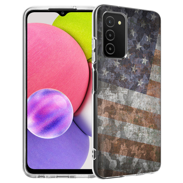 American Flag 2 Print Slim Cover For Samsung Galaxy A (A42, A35, A25, A15, A11, A03S), Print in USA