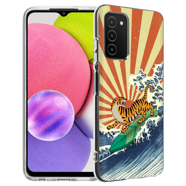 Japanese Tiger Print Slim Cover For Samsung Galaxy A (A42, A35, A25, A15, A11, A03S), Print in USA