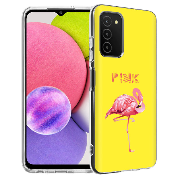 Flamingo Stand Print Slim Cover For Samsung Galaxy A (A42, A35, A25, A15, A11, A03S), Print in USA