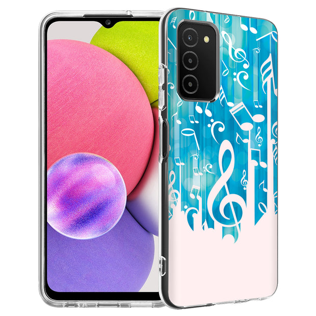 Music Note Print Slim Cover For Samsung Galaxy A (A42, A35, A25, A15, A11, A03S), Print in USA