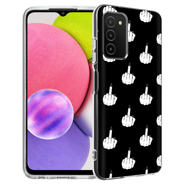 Edgy Finger Print Slim Cover For Samsung Galaxy A (A42, A35, A25, A15, A11, A03S), Print in USA