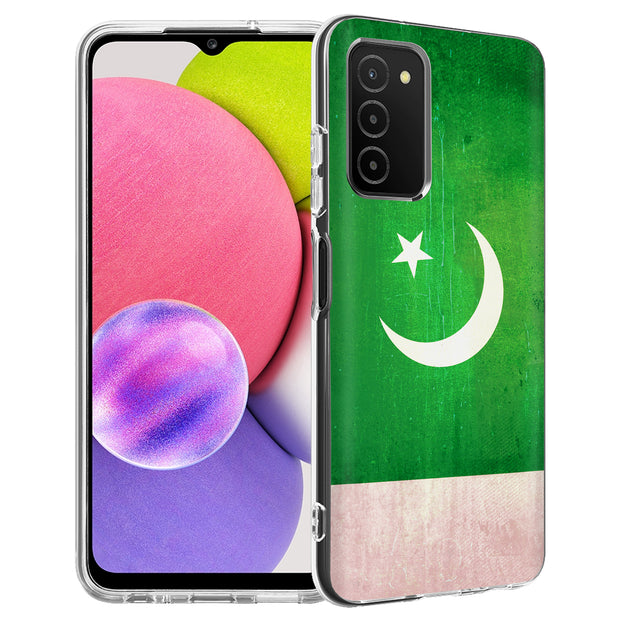 Pakistan Flag Print Slim Cover For Samsung Galaxy A (A42, A35, A25, A15, A11, A03S), Print in USA