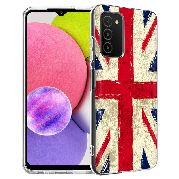 Old UK Flag Print Slim Cover For Samsung Galaxy A (A42, A35, A25, A15, A11, A03S), Print in USA