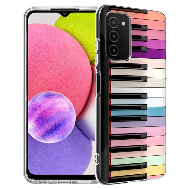 Rainbow Piano Print Slim Cover For Samsung Galaxy A (A42, A35, A25, A15, A11, A03S), Print in USA