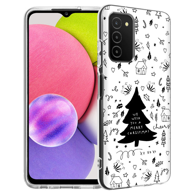 Wish You A Xmas Print Slim Cover For Samsung Galaxy A (A42, A35, A25, A15, A11, A03S), Print in USA