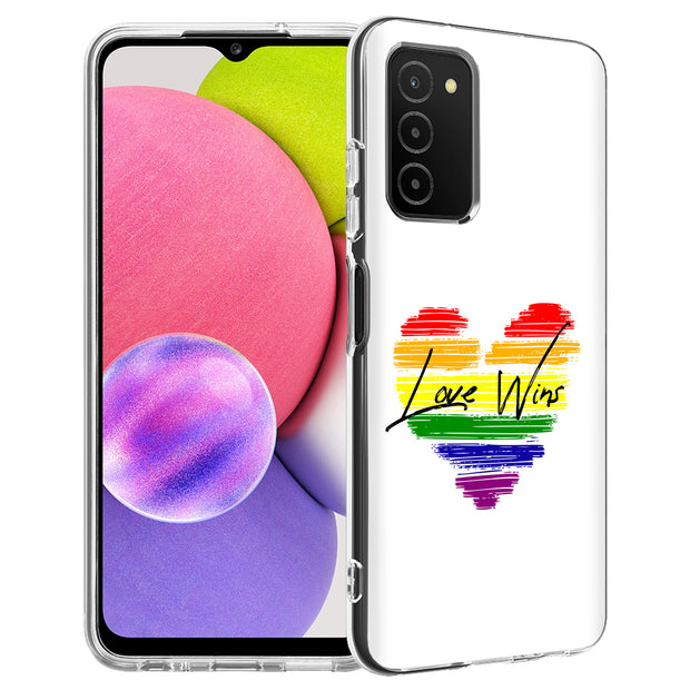 Rainbow Love 2 Print Slim Cover For Samsung Galaxy A (A42, A35, A25, A15, A11, A03S), Print in USA