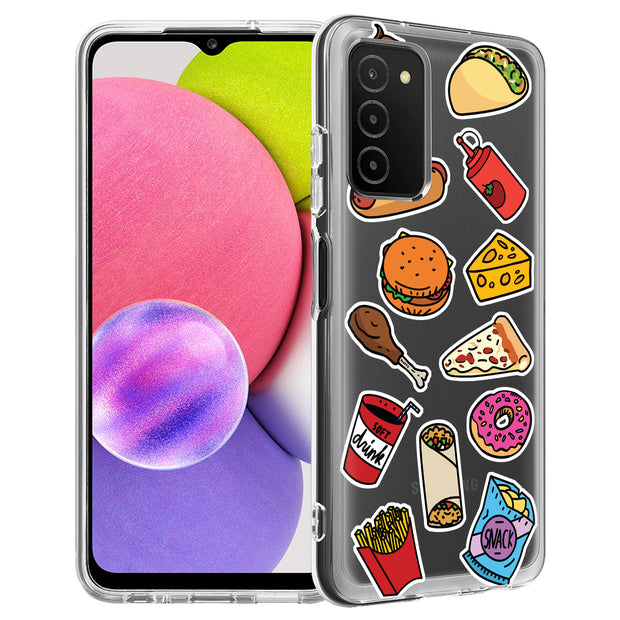 Food Collage Print Slim Cover For Samsung Galaxy A (A42, A35, A25, A15, A11, A03S), Print in USA