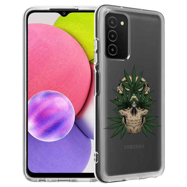 Marijuana Skull Print Slim Cover For Samsung Galaxy A (A42, A35, A25, A15, A11, A03S), Print in USA