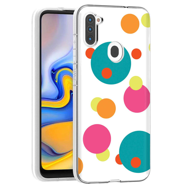 Polka Dot Print Slim Cover For Samsung Galaxy A (A42, A35, A25, A15, A11, A03S), Print in USA