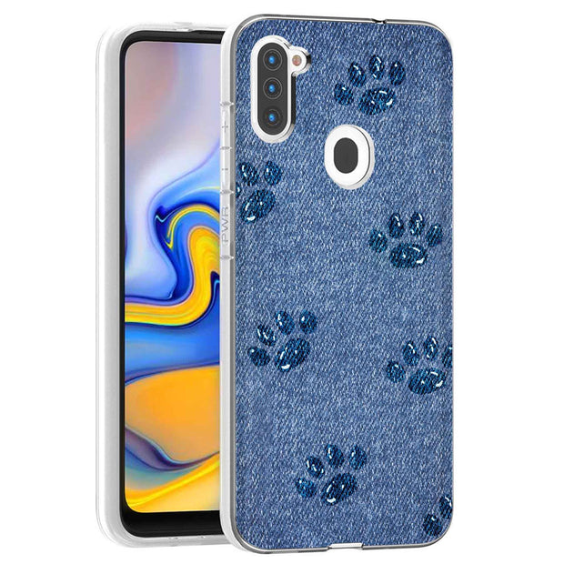 Paw Footprints Print Slim Cover For Samsung Galaxy A (A42, A35, A25, A15, A11, A03S), Print in USA