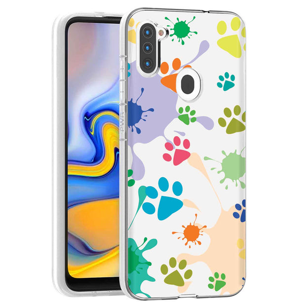 Paw Color  Print Slim Cover For Samsung Galaxy A (A42, A35, A25, A15, A11, A03S), Print in USA