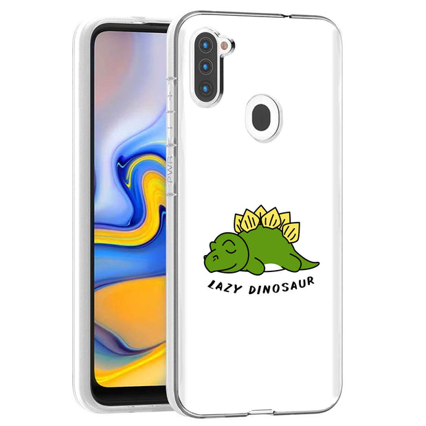 Lazy Dinosaur Print Slim Cover For Samsung Galaxy A (A42, A35, A25, A15, A11, A03S), Print in USA