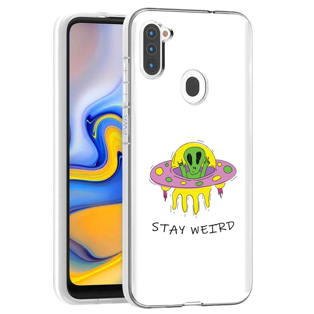 Alien Weird Print Slim Cover For Samsung Galaxy A (A42, A35, A25, A15, A11, A03S), Print in USA