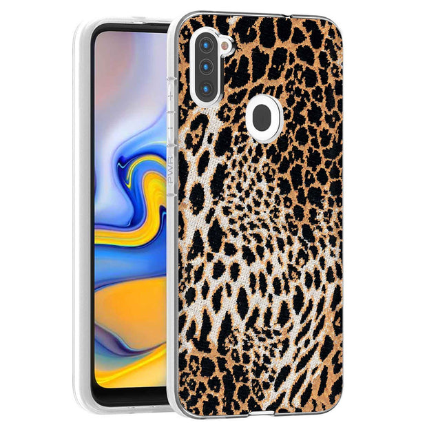 Leopard Pattern Print Slim Cover For Samsung Galaxy A (A42, A35, A25, A15, A11, A03S), Print in USA