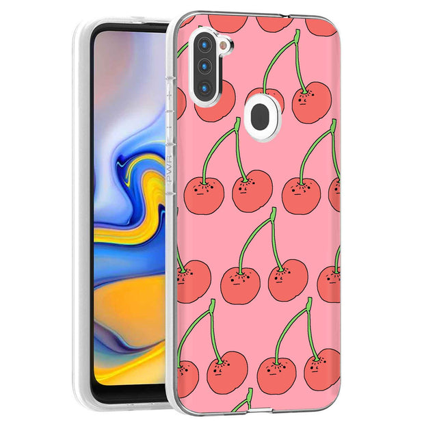 Cherry Print Slim Cover For Samsung Galaxy A (A42, A35, A25, A15, A11, A03S), Print in USA