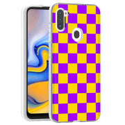 Yellow Checker Print Slim Cover For Samsung Galaxy A (A42, A35, A25, A15, A11, A03S), Print in USA