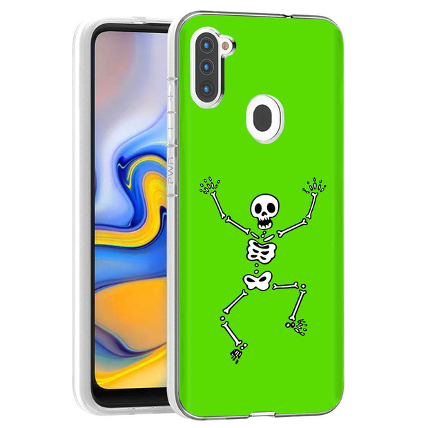 Skeleton Dance Print Slim Cover For Samsung Galaxy A (A42, A35, A25, A15, A11, A03S), Print in USA