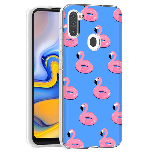 Cute Flamingo Print Slim Cover For Samsung Galaxy A (A42, A35, A25, A15, A11, A03S), Print in USA