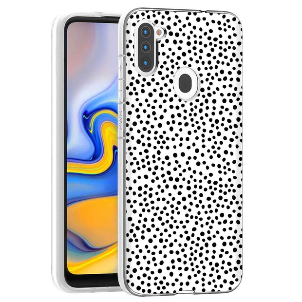 Polka Dot Blk2 Print Slim Cover For Samsung Galaxy A (A42, A35, A25, A15, A11, A03S), Print in USA