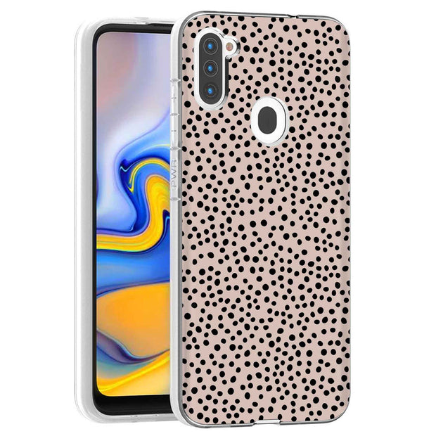 Polka Dots Brn Print Slim Cover For Samsung Galaxy A (A42, A35, A25, A15, A11, A03S), Print in USA