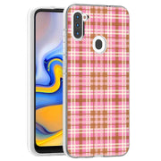 Plaid Grid Line Print Slim Cover For Samsung Galaxy A (A42, A35, A25, A15, A11, A03S), Print in USA