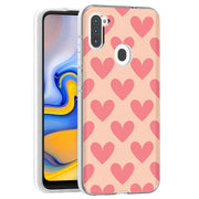 Red Hearts Print Slim Cover For Samsung Galaxy A (A42, A35, A25, A15, A11, A03S), Print in USA