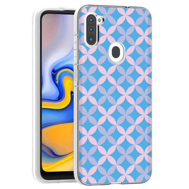 Petals Blue Print Slim Cover For Samsung Galaxy A (A42, A35, A25, A15, A11, A03S), Print in USA