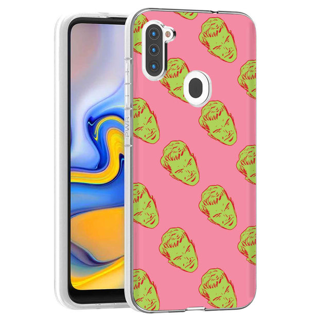 Green Heads Print Slim Cover For Samsung Galaxy A (A42, A35, A25, A15, A11, A03S), Print in USA