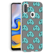 Blue Dog Print Slim Cover For Samsung Galaxy A (A42, A35, A25, A15, A11, A03S), Print in USA