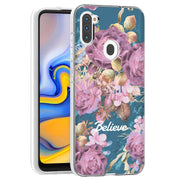 Believe Flowers Print Slim Cover For Samsung Galaxy A (A42, A35, A25, A15, A11, A03S), Print in USA