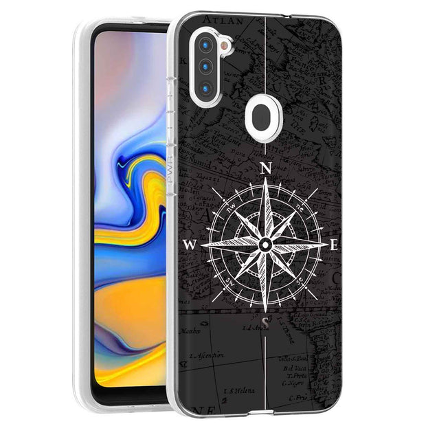 Map Compass Print Slim Cover For Samsung Galaxy A (A42, A35, A25, A15, A11, A03S), Print in USA