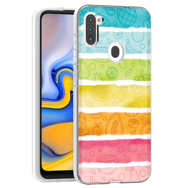 Color Fruit Print Slim Cover For Samsung Galaxy A (A42, A35, A25, A15, A11, A03S), Print in USA