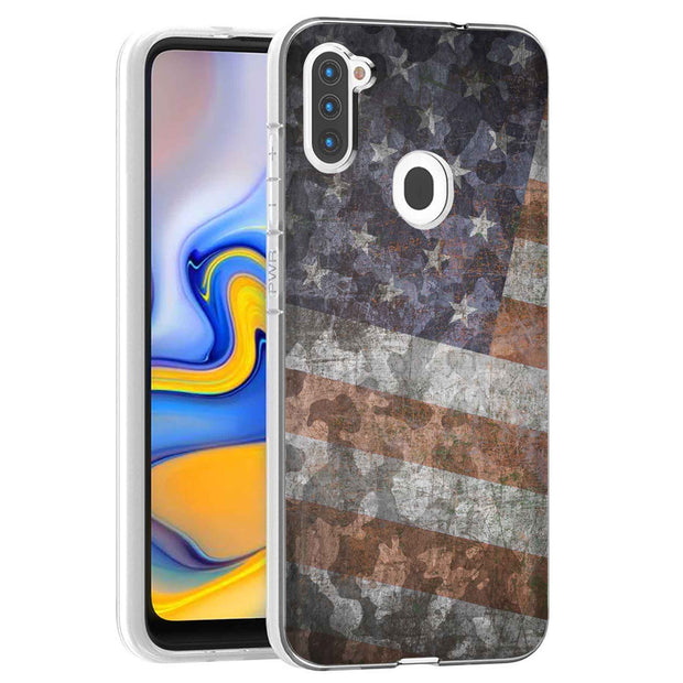 American Flag 2 Print Slim Cover For Samsung Galaxy A (A42, A35, A25, A15, A11, A03S), Print in USA