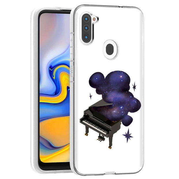 Space Piano Print Slim Cover For Samsung Galaxy A (A42, A35, A25, A15, A11, A03S), Print in USA