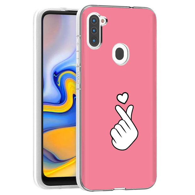 Finger Heart Print Slim Cover For Samsung Galaxy A (A42, A35, A25, A15, A11, A03S), Print in USA