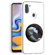 Great Wave Moon Print Slim Cover For Samsung Galaxy A (A42, A35, A25, A15, A11, A03S), Print in USA