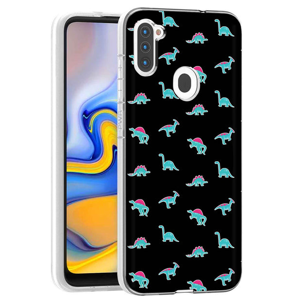 Dinosaurs Shape Print Slim Cover For Samsung Galaxy A (A42, A35, A25, A15, A11, A03S), Print in USA