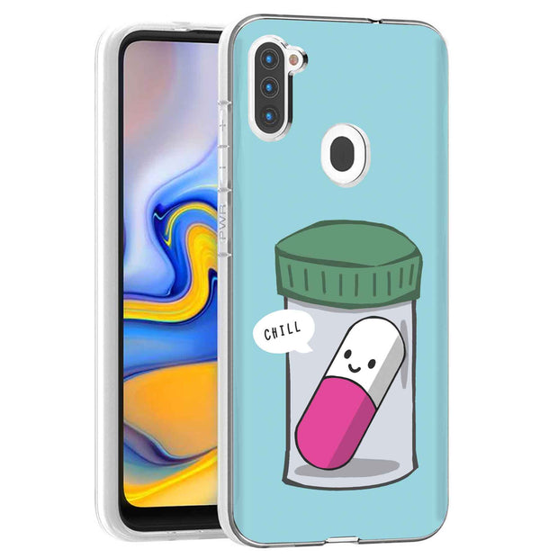 Pill Say Chill Print Slim Cover For Samsung Galaxy A (A42, A35, A25, A15, A11, A03S), Print in USA