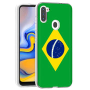 Flag Brazil Print Slim Cover For Samsung Galaxy A (A42, A35, A25, A15, A11, A03S), Print in USA