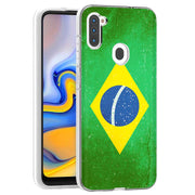 Old Flag Brazil Print Slim Cover For Samsung Galaxy A (A42, A35, A25, A15, A11, A03S), Print in USA