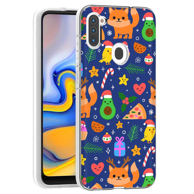 Cute Xmas Print Slim Cover For Samsung Galaxy A (A42, A35, A25, A15, A11, A03S), Print in USA