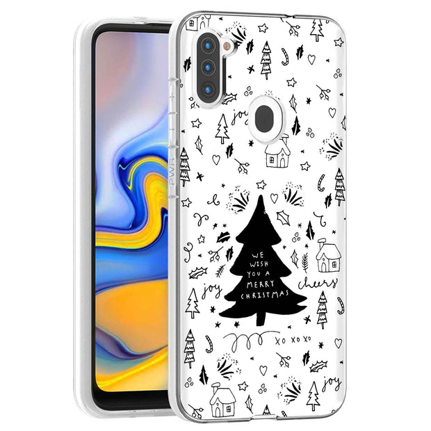 Wish You A Xmas Print Slim Cover For Samsung Galaxy A (A42, A35, A25, A15, A11, A03S), Print in USA