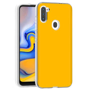 Yellow Orange Print Slim Cover For Samsung Galaxy A (A42, A35, A25, A15, A11, A03S), Print in USA