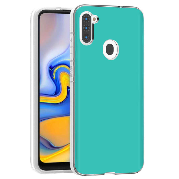 Cyan Green Print Slim Cover For Samsung Galaxy A (A42, A35, A25, A15, A11, A03S), Print in USA