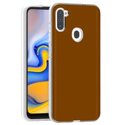 Chocolate Brown Print Slim Cover For Samsung Galaxy A (A42, A35, A25, A15, A11, A03S), Print in USA