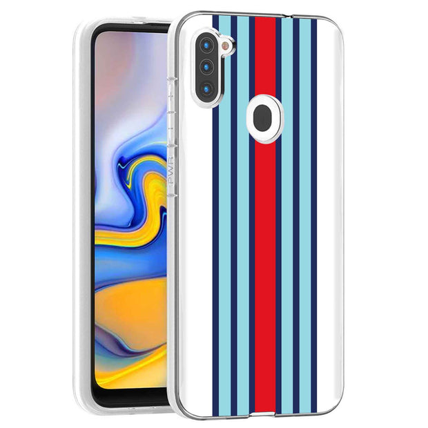 Race Stripe 10 Print Slim Cover For Samsung Galaxy A (A42, A35, A25, A15, A11, A03S), Print in USA